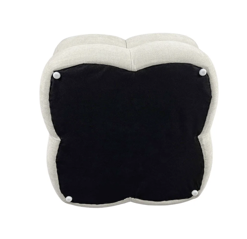 Cloud Stool / Ottoman in Natural Chenille