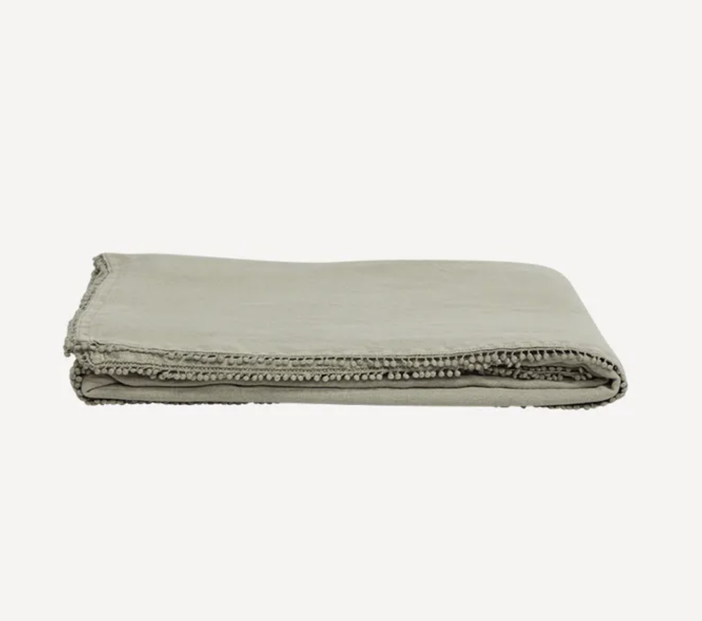 Bauble French Linen Tablecloth - Taupe