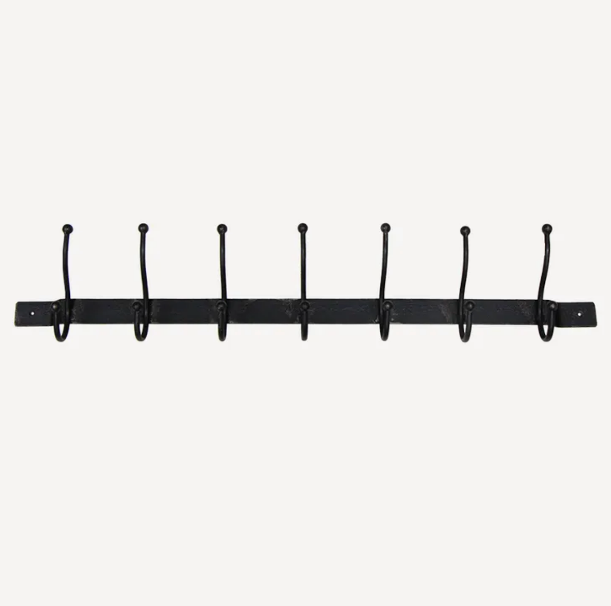Old Metal Wrought Iron 7 Hook Bar/ Hanger