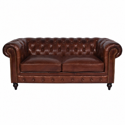 Aged Leather Chesterfield 2.5 Seat Sofa