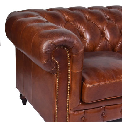 Aged Leather Chesterfield 2.5 Seat Sofa
