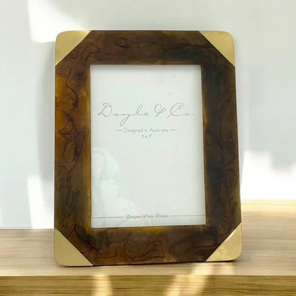 Tortoiseshell and Gold Photo Frame 5" x 7"