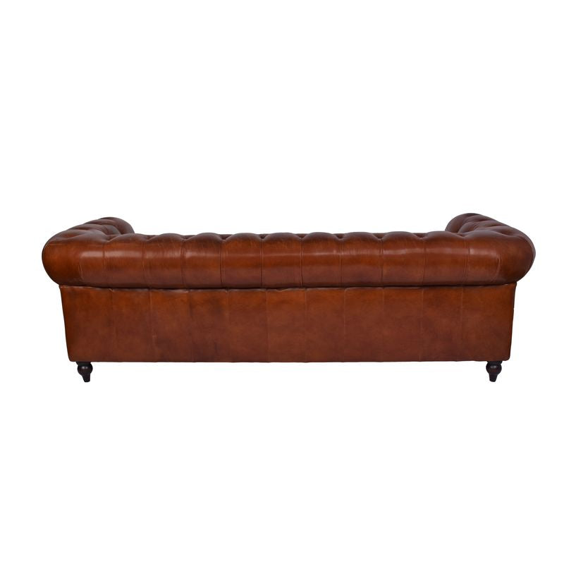 Aged Leather Chesterfield 4 Seat Sofa