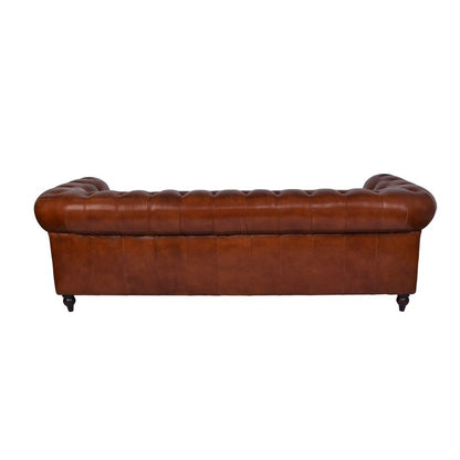 Aged Leather Chesterfield 4 Seat Sofa