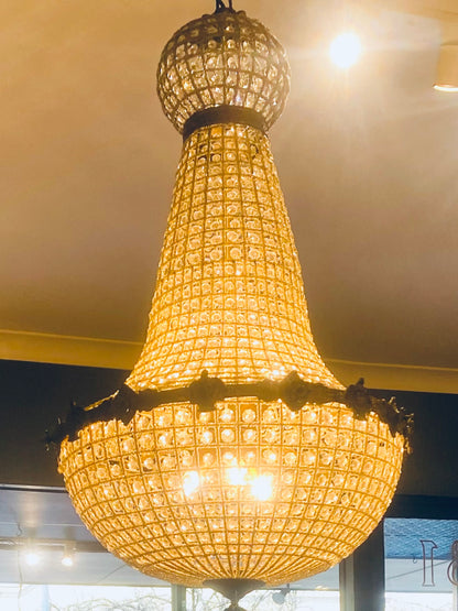 Striking Large Basket Chandelier (6 light)