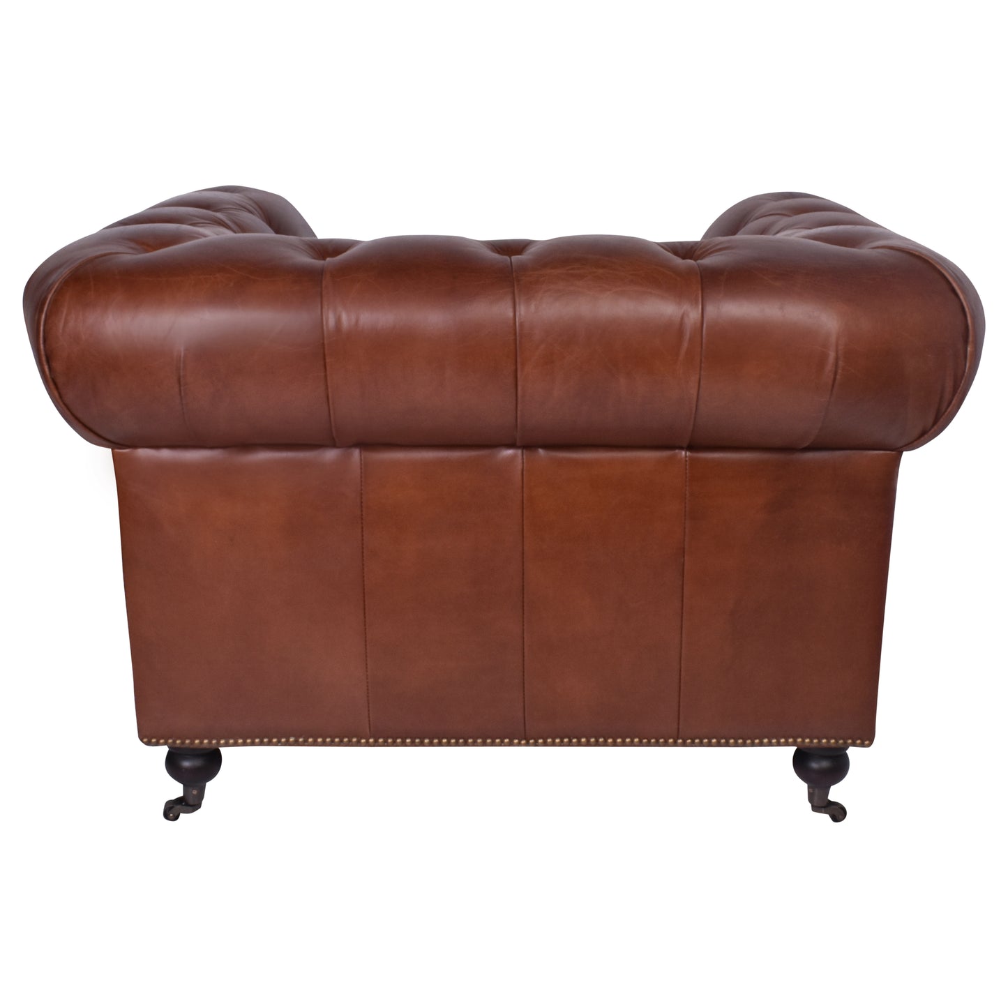 Aged Leather Chesterfield Armchair