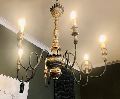 Vintage Candle Light Brass Chandelier