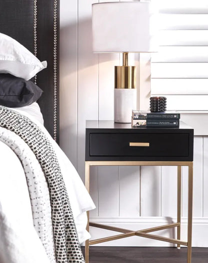 Black Bedside Table