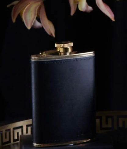 Brass & Leather Hip Flask