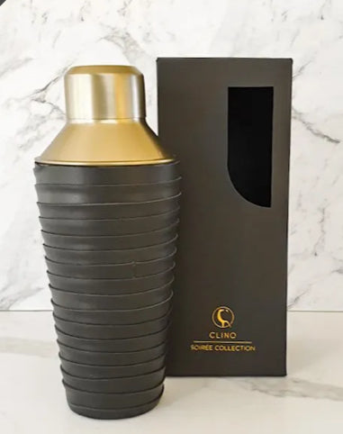 Brass & Leather Cocktail Shaker