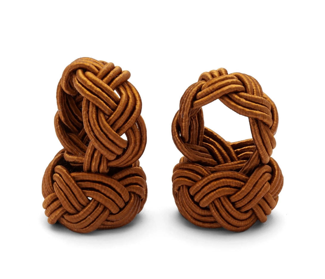 Bronze Corded Napkin Rings