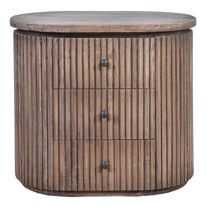 Recycled Elm Slatted Side Table