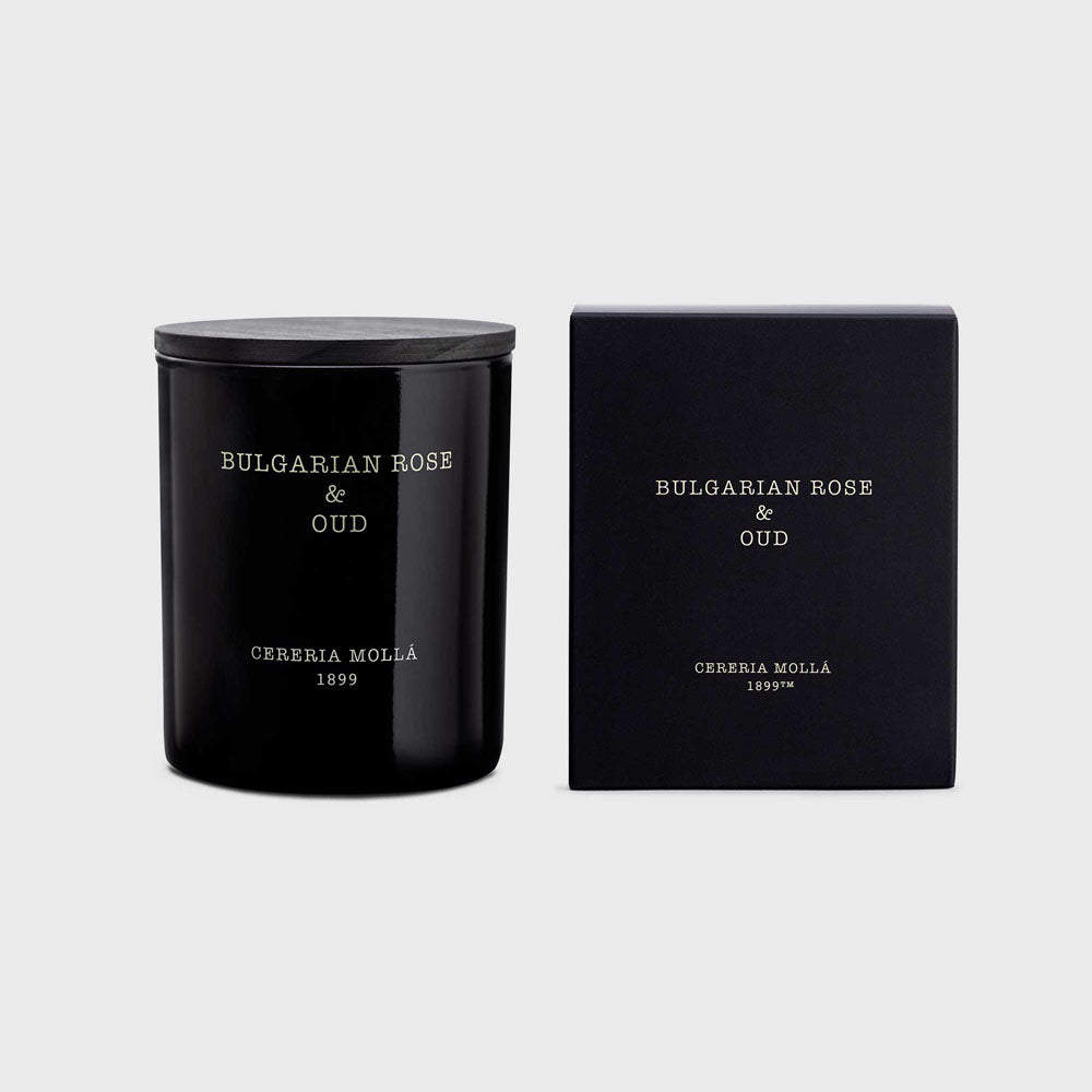 Bulgarian Rose & Oud 230g Premium Candle by Cereria Molla.