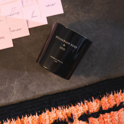 Bulgarian Rose & Oud 230g Premium Candle by Cereria Molla.