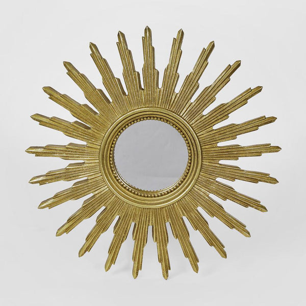 Sunburst Gilt Round Deco Mirror - Large