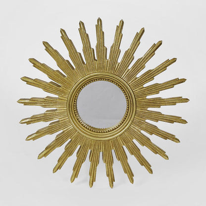 Sunburst Gilt Round Deco Mirror - Large
