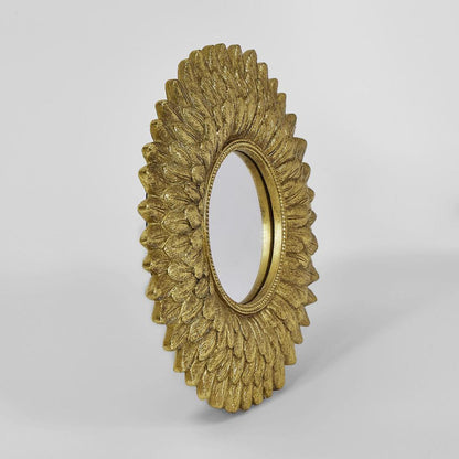 Petal Gilt Round Deco Mirror