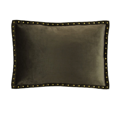 Studded Fine Velvet Lumbar Cushion