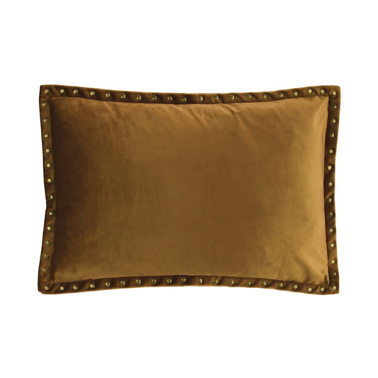 Studded Fine Velvet Lumbar Cushion