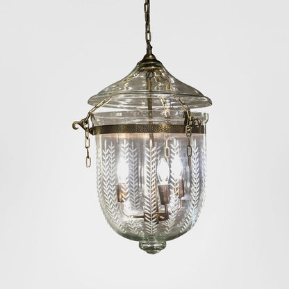 Etched Belle Jar Pendant Light