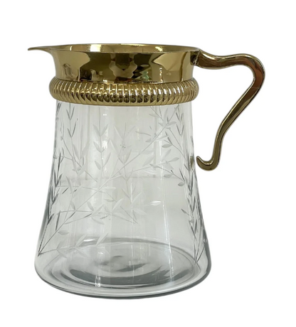 Jupiter Jug - Gold with Etched Glass