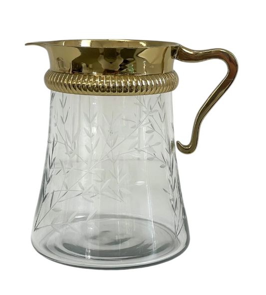 Jupiter Jug - Gold with Etched Glass