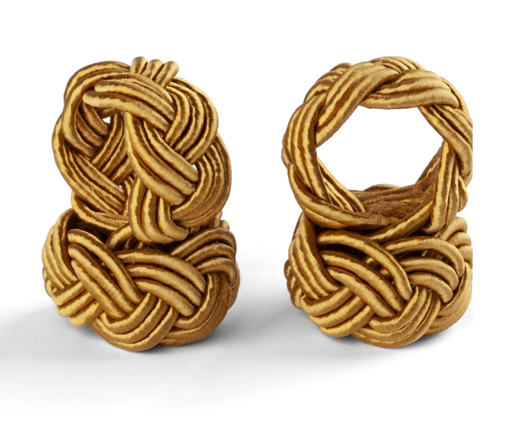 Gold Corded Napkin Rings