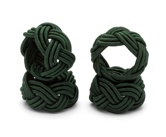 Green Corded Napkin Rings