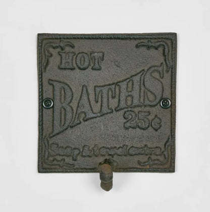 Hot Baths Iron Hook