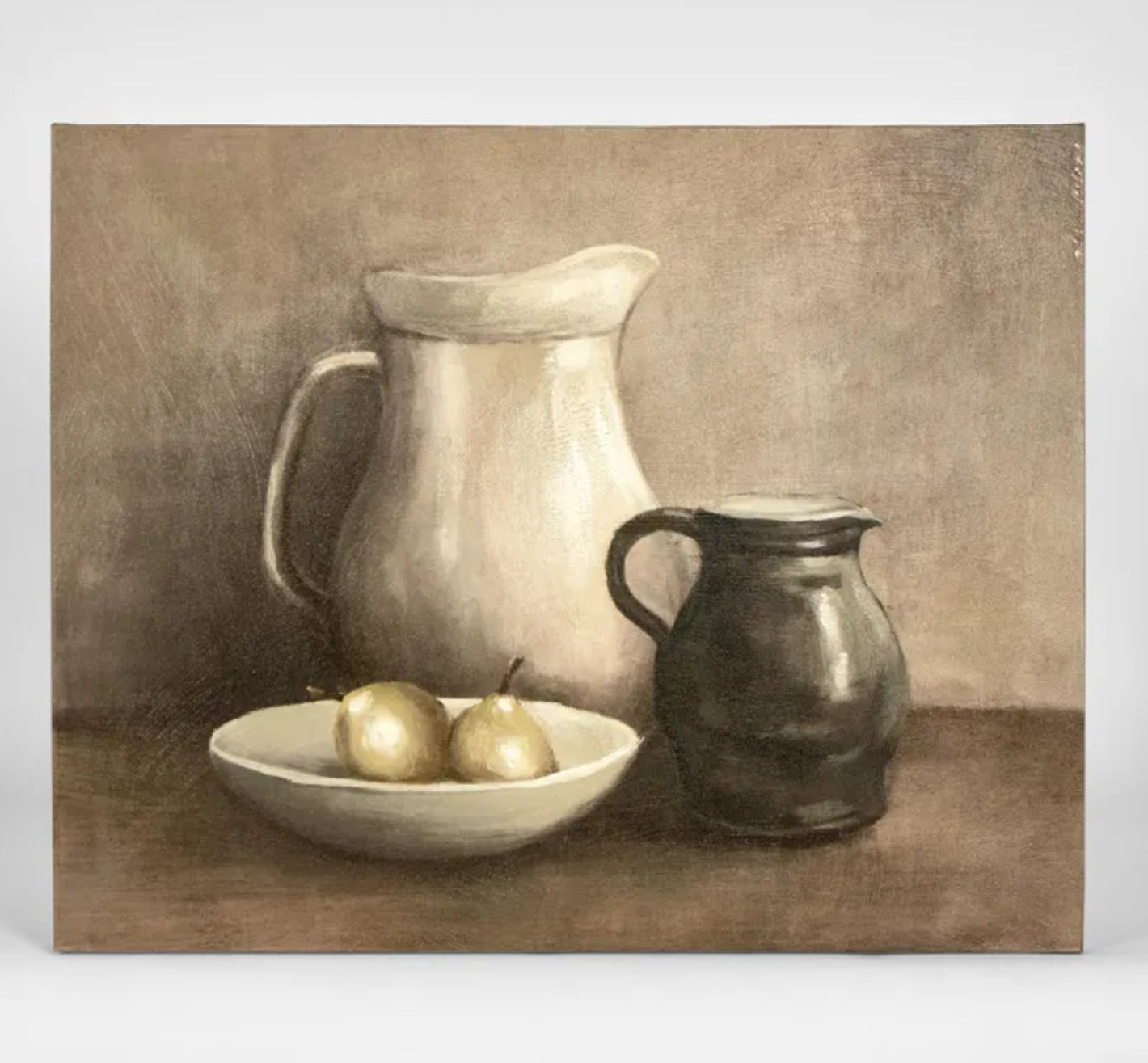 White and Brown Jug Canvas