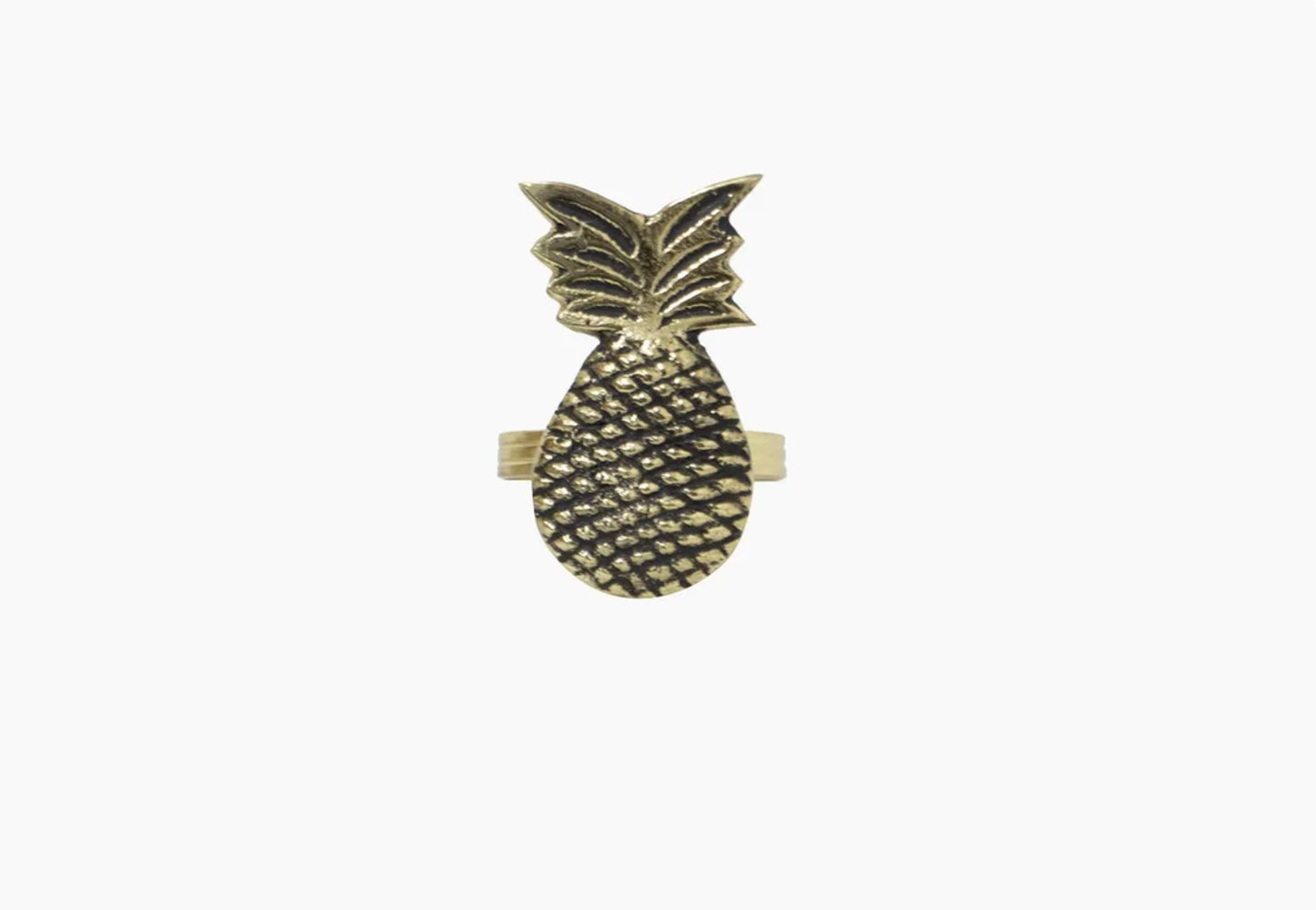 Golden Pineapple Napkin Rings