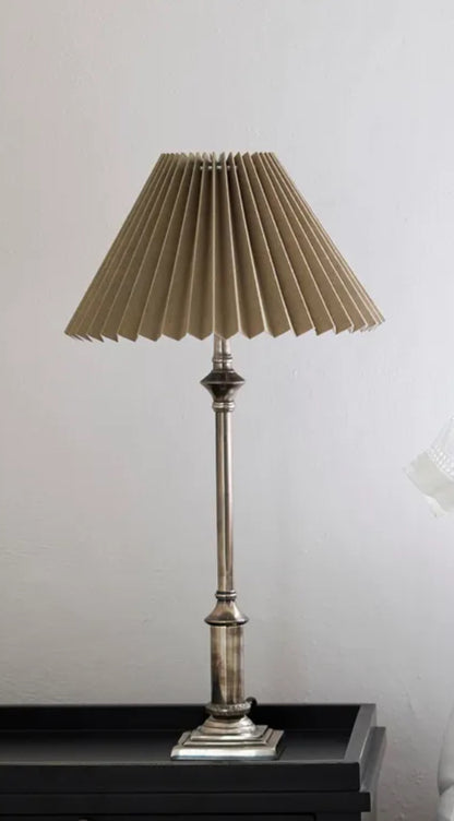 Small Pleated Taupe Lamp Shade