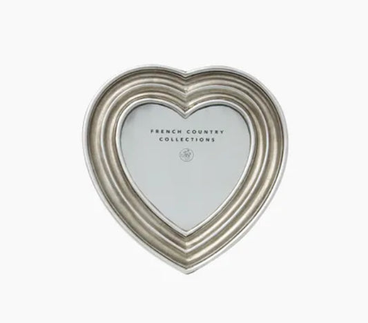 Silver Finish Heart Photo Frame