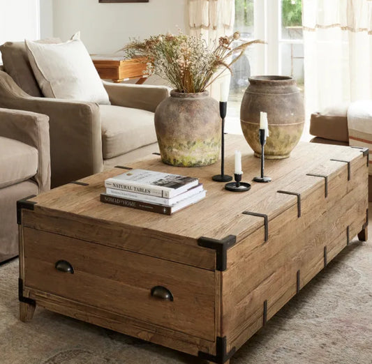 Reclaimed Oak Trunk Coffee Table