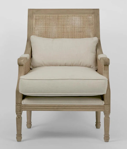 Cane and Oak Armchair -  Natural
