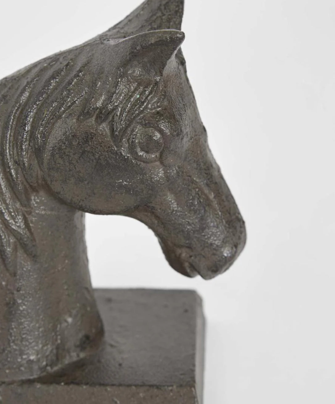 Cast Iron Horse Bust Bookends