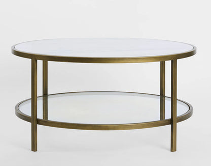 Marble and Glass Coffee Table