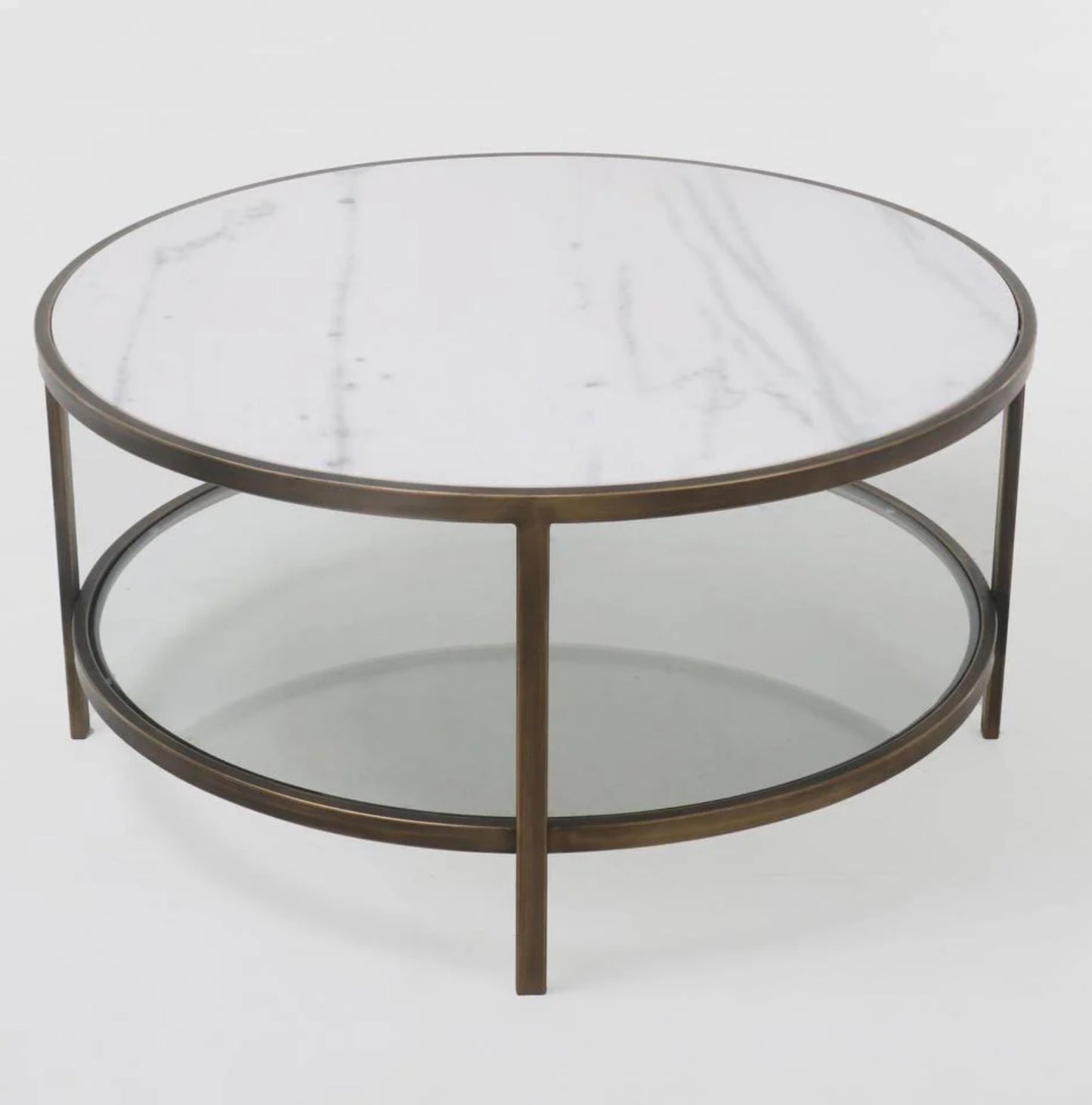 Marble and Glass Coffee Table