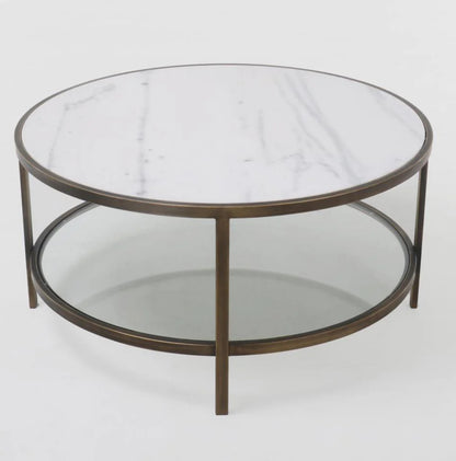 Marble and Glass Coffee Table