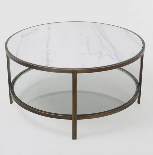 Marble and Glass Coffee Table
