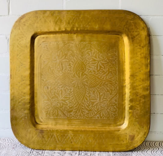 Brass Square Wall Plate or Tray