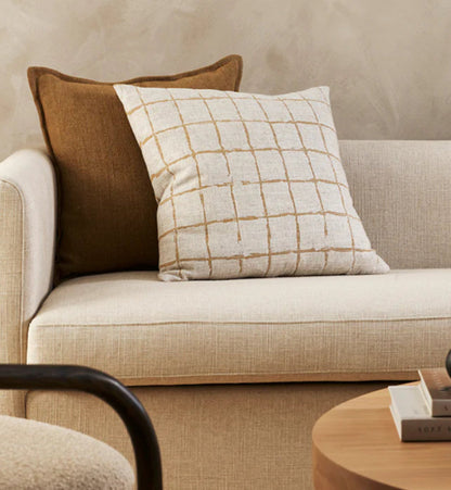 Flaxmill Textured Linen Cushion - Pecan