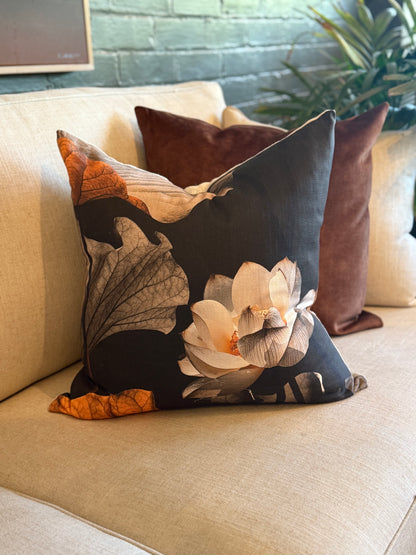 Lotus Earth Cotton and Silk Cushion