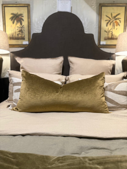 Oversized Gold Velvet Bolster Cushion