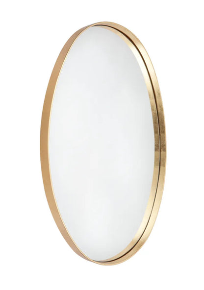 Gold Leaf Oval Wall Mirror