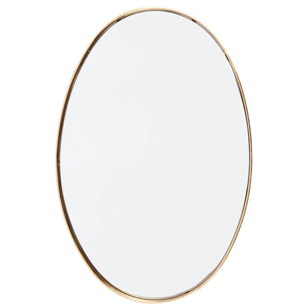 Gold Leaf Oval Wall Mirror