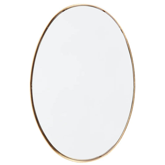 Gold Leaf Oval Wall Mirror