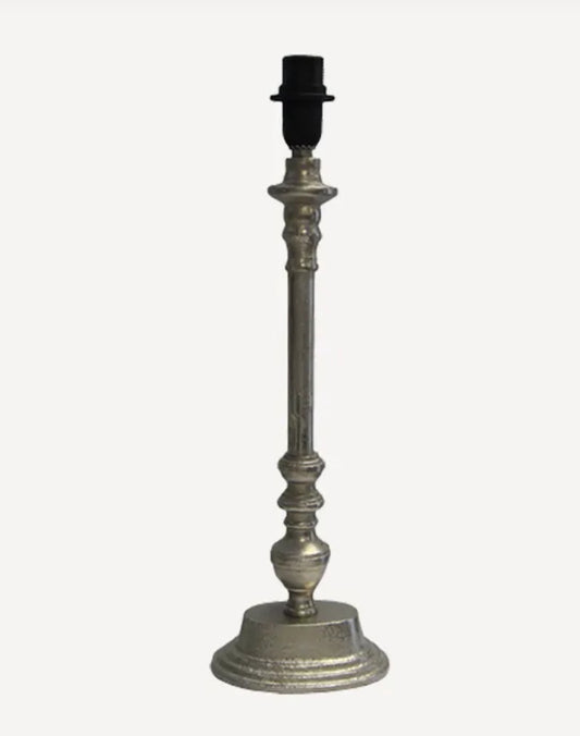 Antique Silver Small Oval Lamp Base