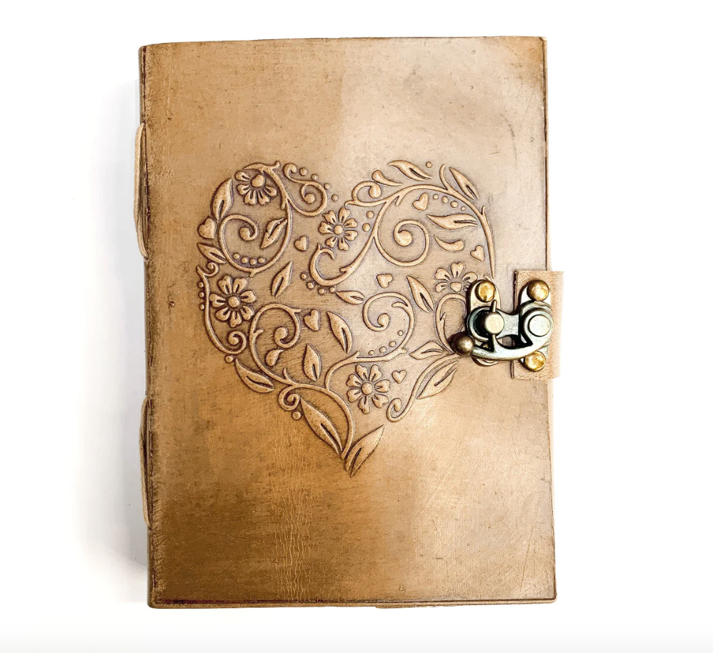 Leather Journal - Heart Design