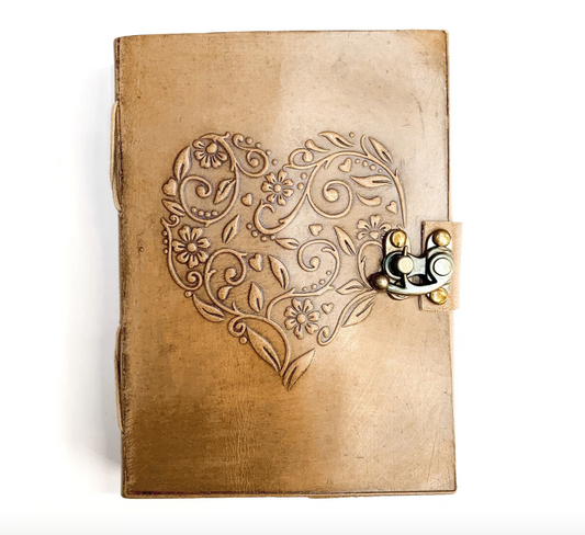 Leather Journal - Heart Design